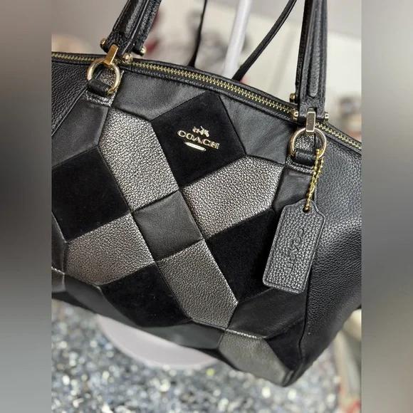 Coach 2015 Prairie Patchwork Satchel Bag EUC - Picture 3 of 14